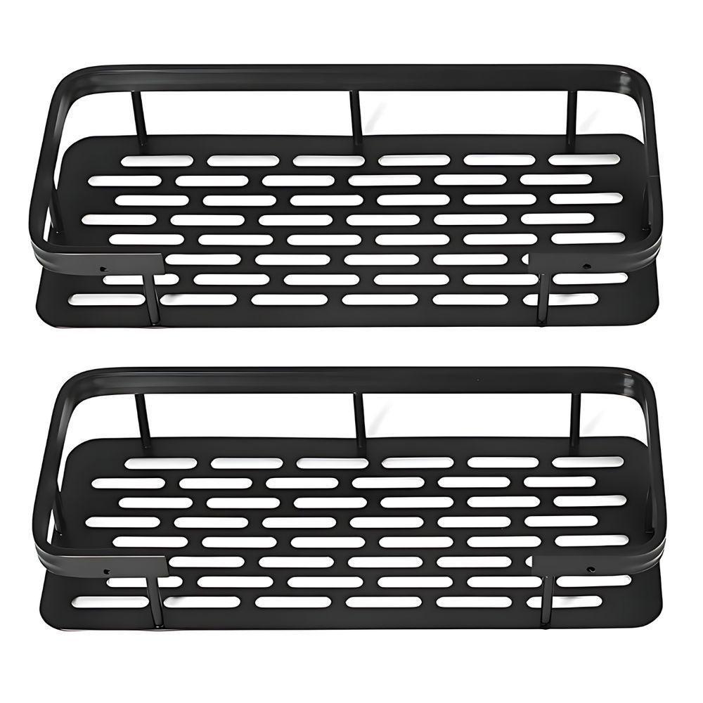 Suporte Organizador Shampoo Sabonete Banheiro Preto - 2 Unidades - 1