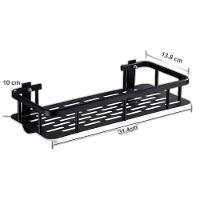 Suporte Organizador Shampoo Sabonete Banheiro Preto - 2 Unidades