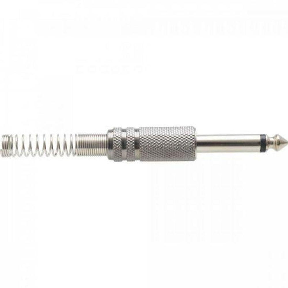 Plug P10 Mono Metal Niquelado Com Mola Genérico Storm - Pct - 50 - 1