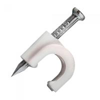 Fixa Fio- Cabo Rg6 8mm Branco Com Prego De Aco Pacote... - 1