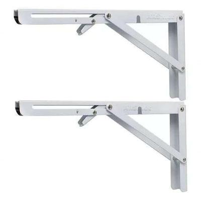 Kit 2 Suportes Mão Francesa Dobrável Retrátil Reforçada 34cm