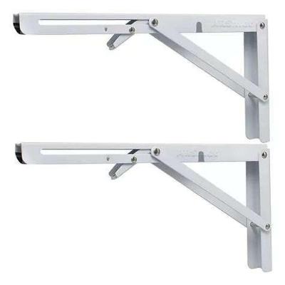 Kit 2 Suportes Mão Francesa Dobrável Retrátil Reforçada 39x13cm