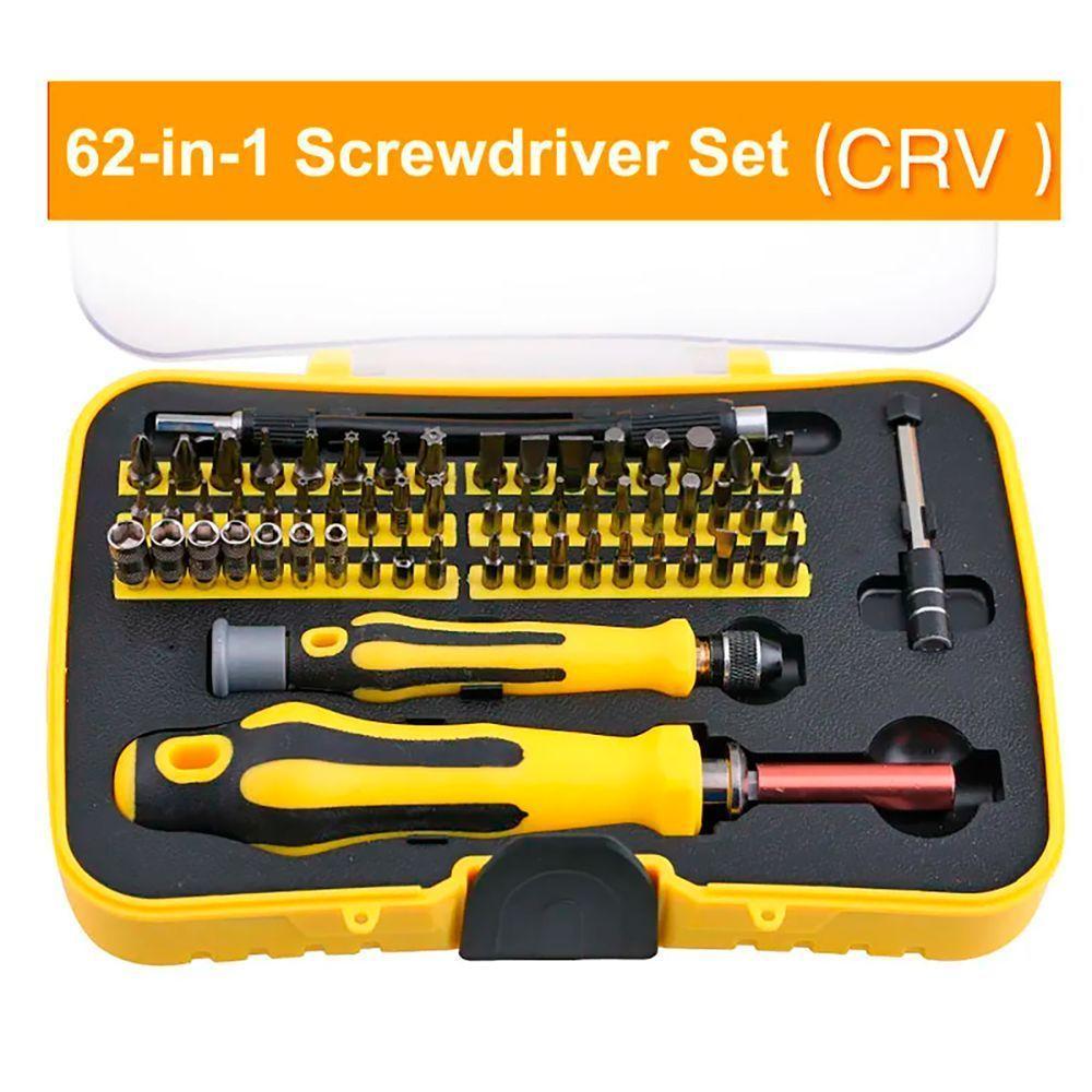 Kit Ferramentas 63 Chaves Precisão Celular Notebook Tablet Amarelo - 5