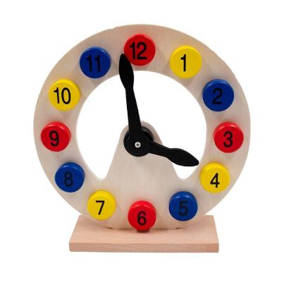 Brinquedo Educativo Pedagógico Relógio De Madeira Original