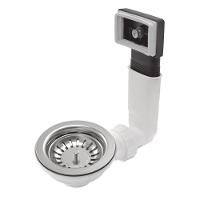 Válvula Tramontina 4 1/2 Polegada Com Escape Em Aço Inox Polido E Polipropileno Para Pias E Cubas - 1