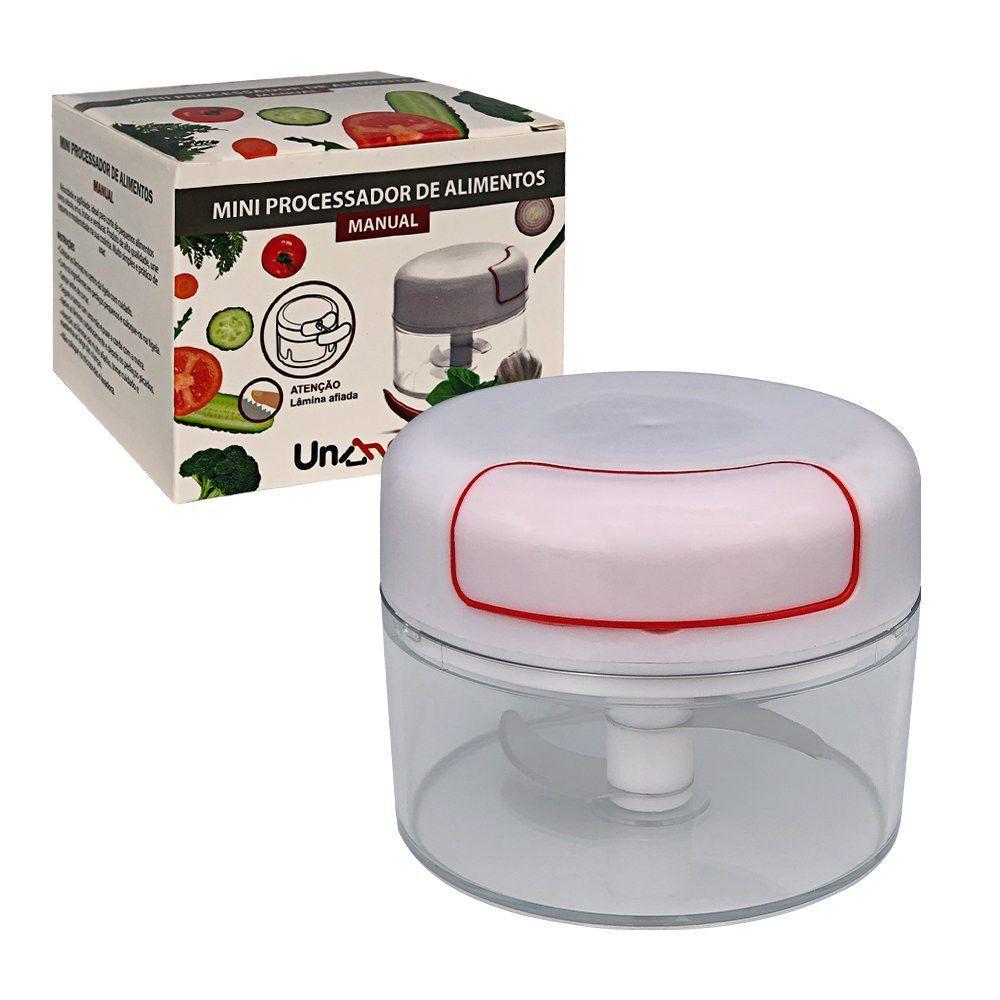 Mini Multiprocessador Triturador Manual 2 Lâminas Inox Alho - 1