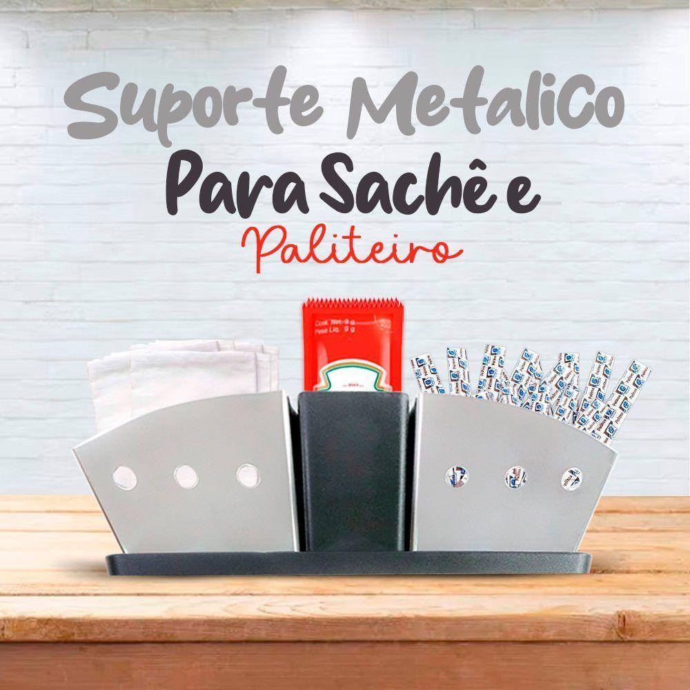 Porta Sachês De Inox Com Suporte Para Palitos De Dente Para Açúcar, Sal, Ketchup - 5