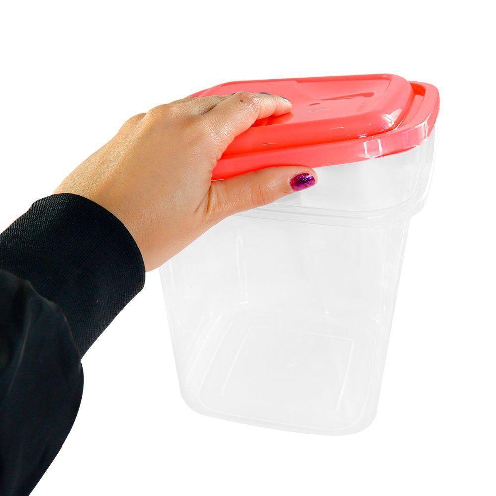 Kit Porta Mantimentos Com 5 Peças Uninjet - Vermelho - 7