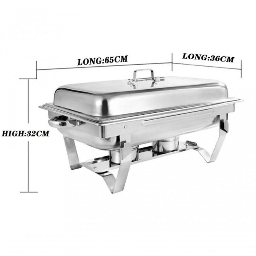 Rechaud Banho Maria Aço Inox 9 L Com Fogareiro Brasinox - 8