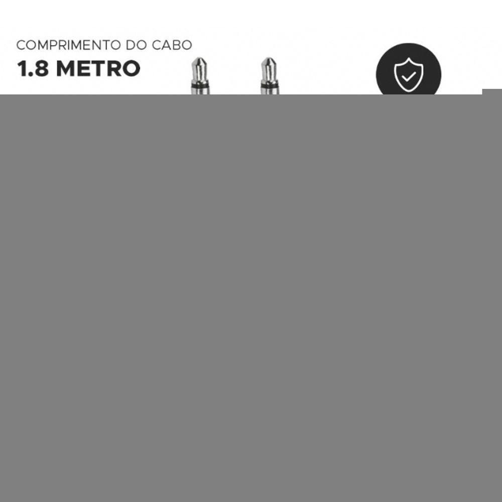 2 X Cabos Auxiliar Áudio P2 Resistente Stereo Para Caixa De Som - 3