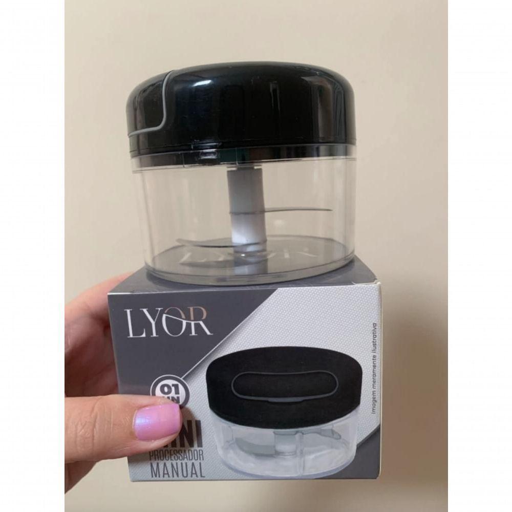 Mini Processador Manual Lyor 2 Laminas 200ml - Preto - 6