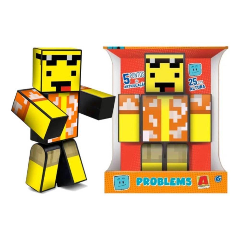 Boneco Mel Minecraft 25cm Turma Do Problems Algazarra - 2