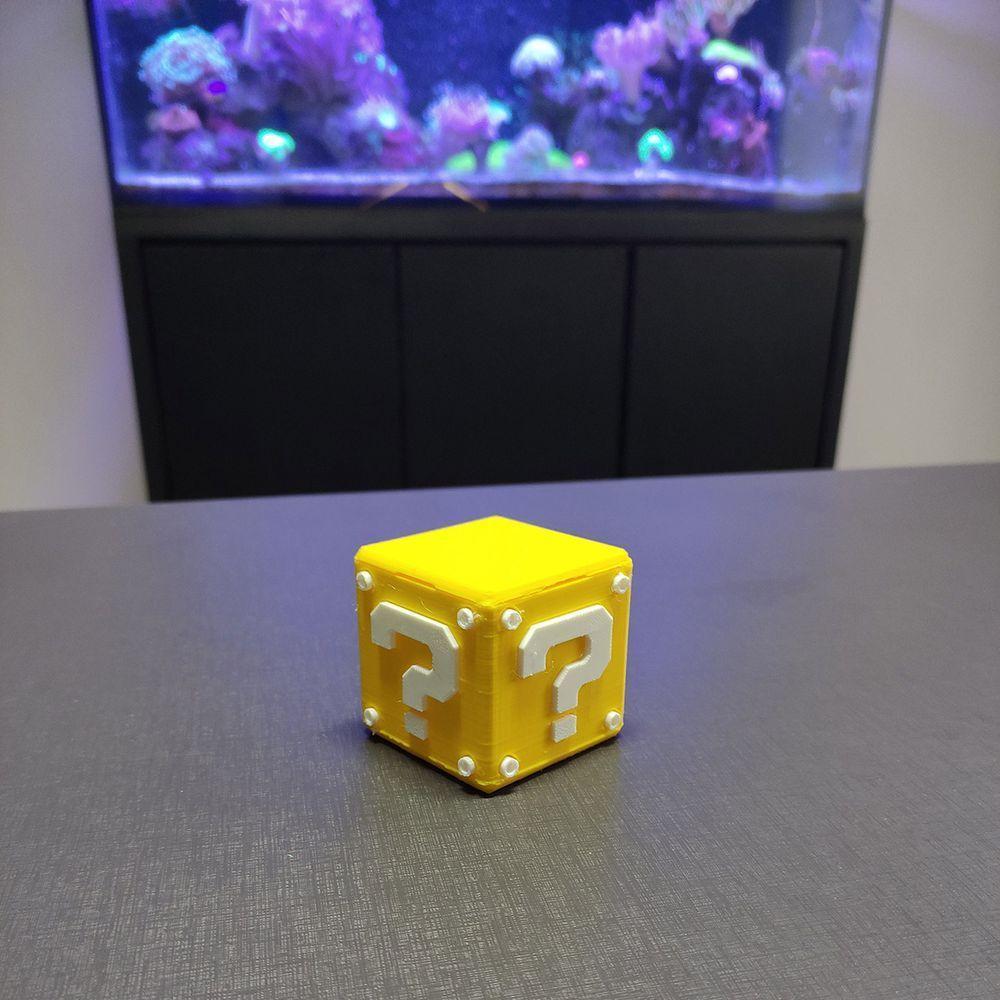 Cubo Interrogação Porta Objetos C- Tampa 5 Cm 3d Mario Gamer Mesa Escritório Geek - 4