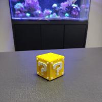 Cubo Interrogação Porta Objetos C- Tampa 5 Cm 3d Mario Gamer Mesa Escritório Geek