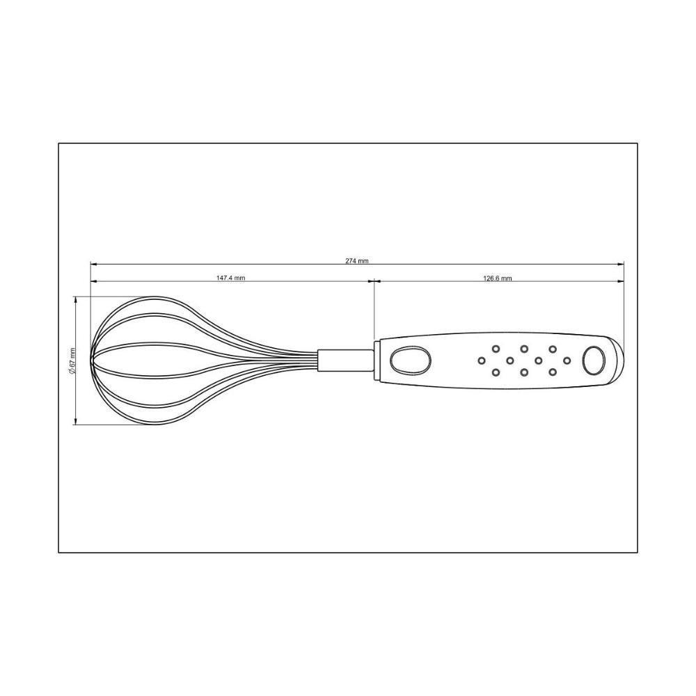 Batedor Manual Tramontina Utilita Em Aço Inox Com Cabo De Polipropileno Branco - 3