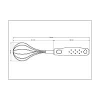 Batedor Manual Tramontina Utilita Em Aço Inox Com Cabo De Polipropileno Branco - 3