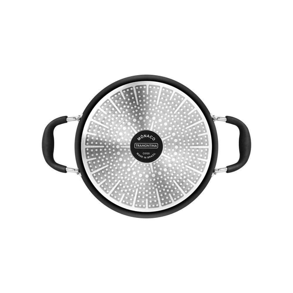 Caçarola Tramontina Mônaco Induction Em Alumínio Com Revestimento Interno E Externo Antiaderente Starflon Premium Preto - 3