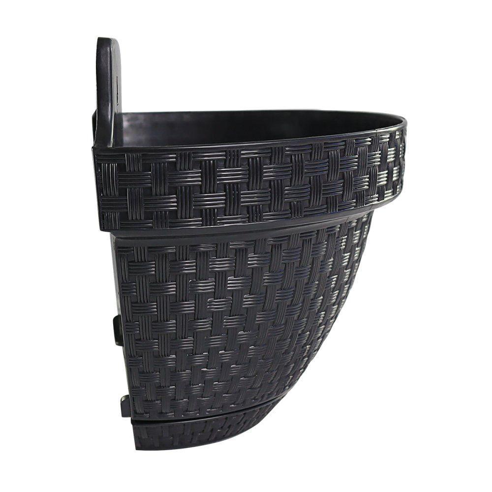 Vaso De Parede Meia Lua Rattan 3 Litros Preto - 6