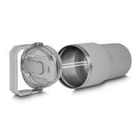 Garrafa Copo Térmico Parede Dupla Em Aço Inox Cinza 650ml - 2