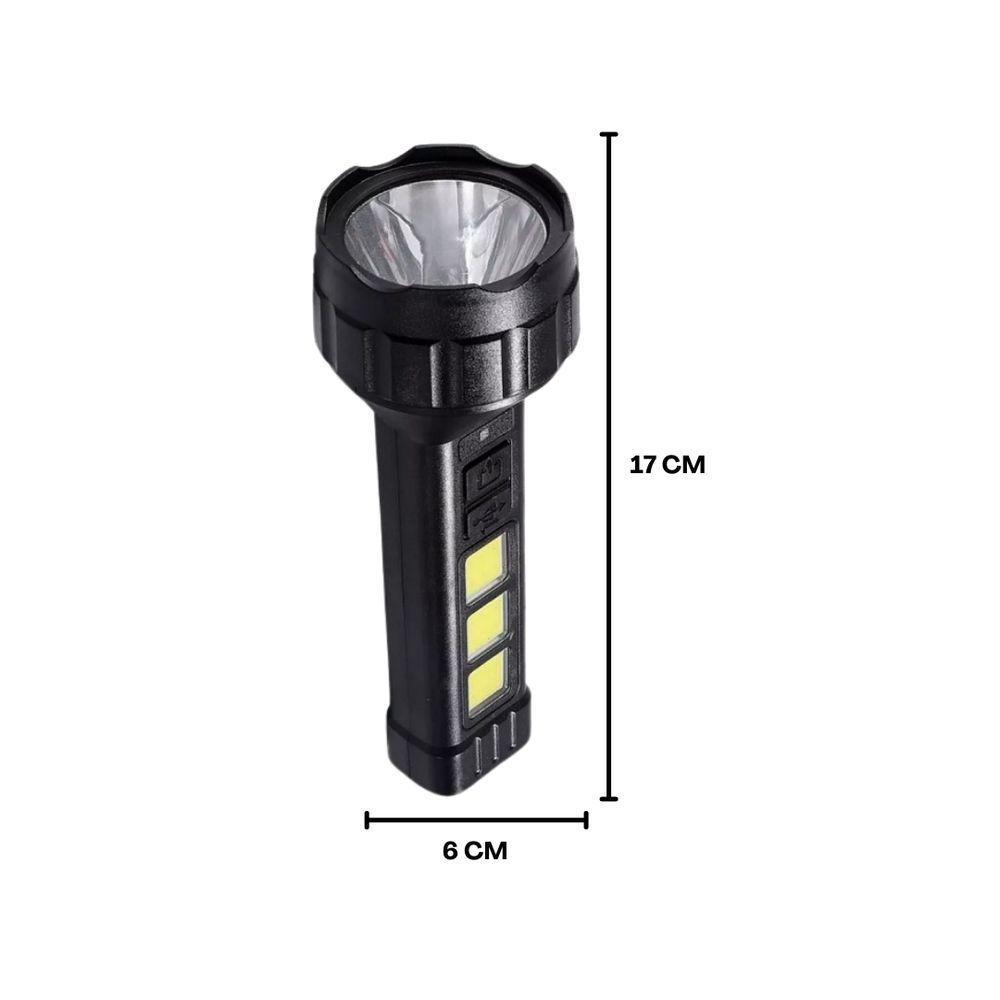 Lanterna Led Sinalizadora Recarregável 17 Cm - Import - 2