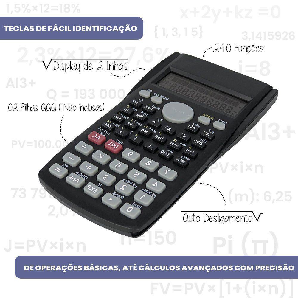 Calculadora Científica Com 240 Funções E Display De 2 Linhas - 3