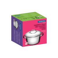 Caçarola Funda Tramontina Allegra Em Aço Inox Com Fundo Triplo E Tampa De Vidro 22 Cm 4,2 L - 2