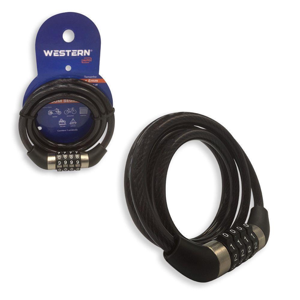 Corrente Cadeado Antifurto Com Senha Para Bicicleta 1mx8mm - 1