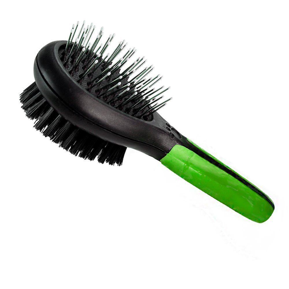 Escova Dupla Para Pets Pequenos E Médios - Verde - 3