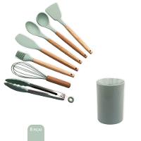 Conjunto De Utensilios Silicone 8 Peças - Verde Claro - 4