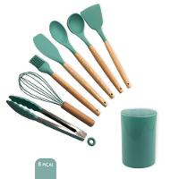 Conjunto De Utensilios Silicone 8 Peças - Verde Escuro - 2