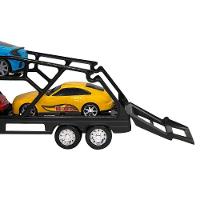 Caminhão Cegonheira Grande Com 3 Carrinhos - Amarelo - 3