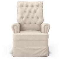 Kit 02 Poltronas De Amamentação E Descanso Com Balanço Laís G05 Linho Creme - Mpozenato - 7