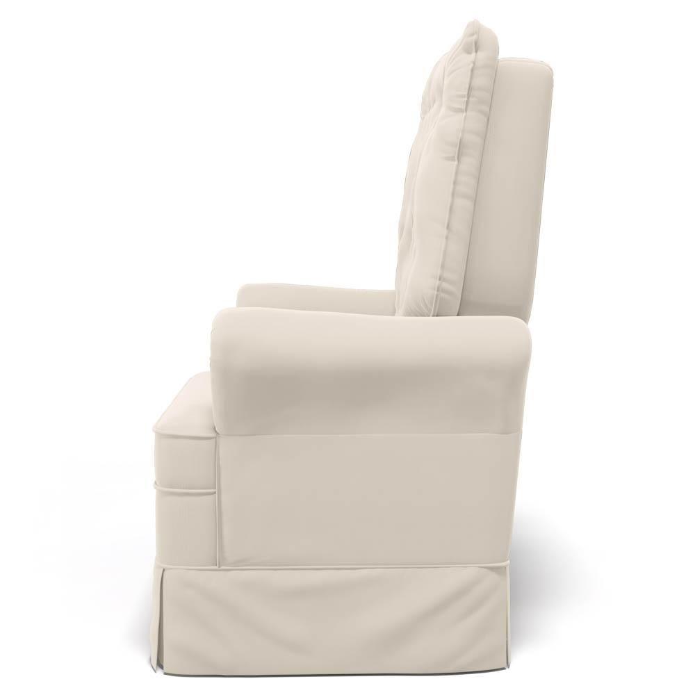 Kit 02 Poltronas De Amamentação E Descanso Com Balanço Laís G05 Veludo Creme - Mpozenato - 5