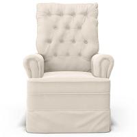 Kit 02 Poltronas De Amamentação E Descanso Com Balanço Laís G05 Veludo Creme - Mpozenato - 7