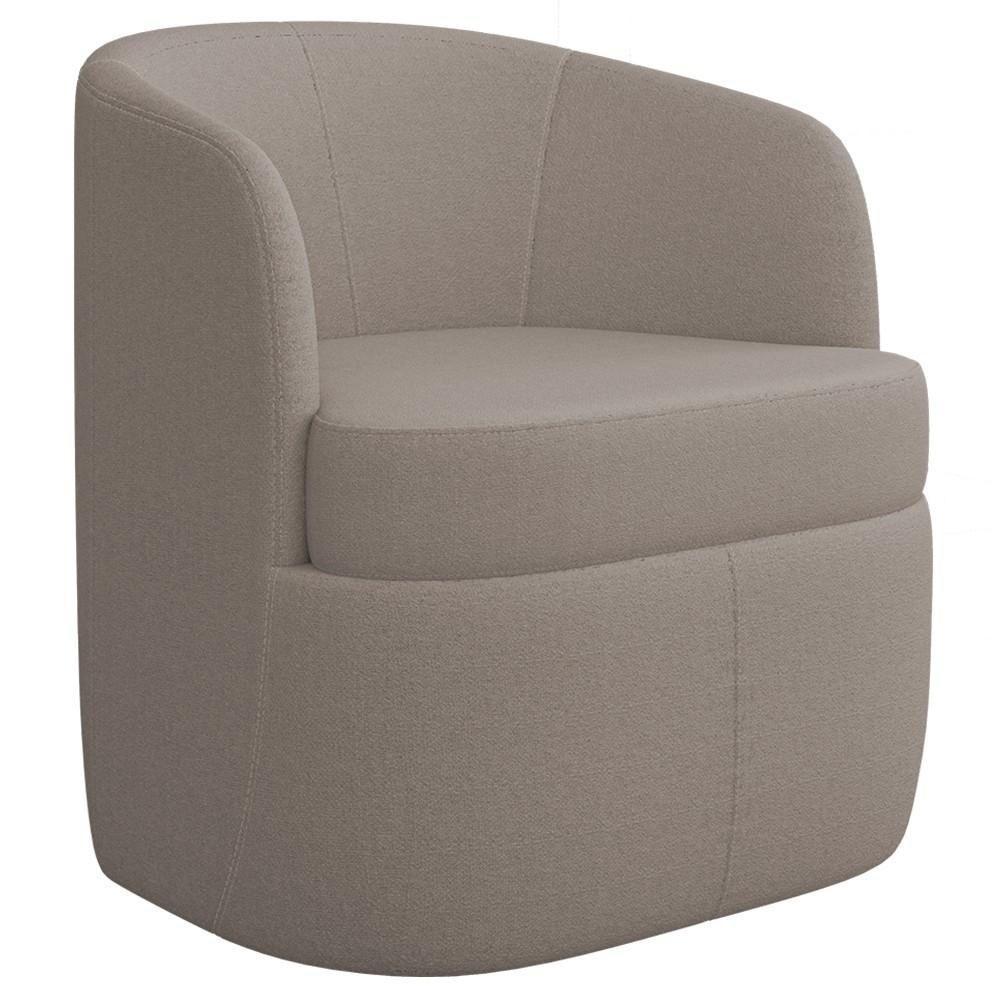 Kit 2 Poltronas Giratória Decorativa Para Sala Dandara K04 Bouclê Bege Escuro - Mpozenato - 7