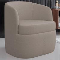 Kit 2 Poltronas Giratória Decorativa Para Sala Dandara K04 Bouclê Bege Escuro - Mpozenato - 2