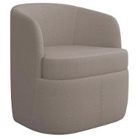 Kit 2 Poltronas Giratória Decorativa Para Sala Dandara K04 Bouclê Bege Escuro - Mpozenato - 7