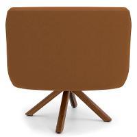 Kit 2 Poltronas Decorativas Giratórias Base Giromad Madeira Jade Veludo C-262 Telha - Domi