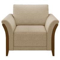 Kit 2 Poltronas Decorativas Sala De Estar 102cm Pés Madeira Roya M22 Linho Bege - Mpozenato - 6