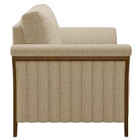 Kit 2 Poltronas Decorativas Sala De Estar 102cm Pés Madeira Roya M22 Linho Bege - Mpozenato - 7