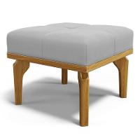 Poltrona De Amamentação Balanço E Puff Base De Madeira Brenda G05 Veludo Cinza - Mpozenato - 3