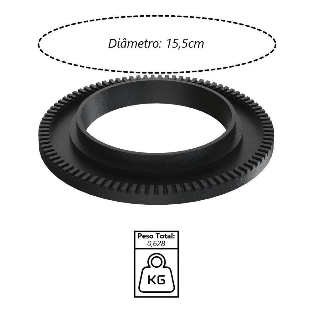 Espalha Chama Fogão Industrial Queimador Duplo Ferro 15,5cm - 1