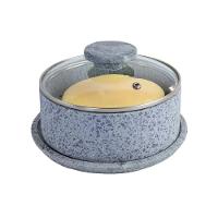 Boleira E Queijeira Em Pedra Sabão Tampa De Vidro G 13x22cm - 4