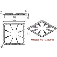 Grelha 8 Hastes Gb Fogão Industrial De Ferro Fundido 40x40cm - 2