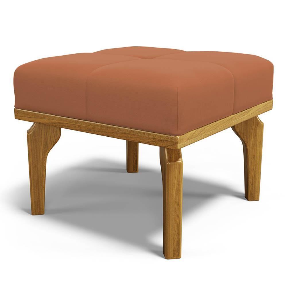 Poltrona De Amamentação Balanço E Puff Base De Madeira Brenda G05 Veludo Terracota - Mpozenato - 10