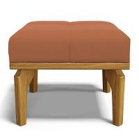 Poltrona De Amamentação Balanço E Puff Base De Madeira Brenda G05 Veludo Terracota - Mpozenato - 9