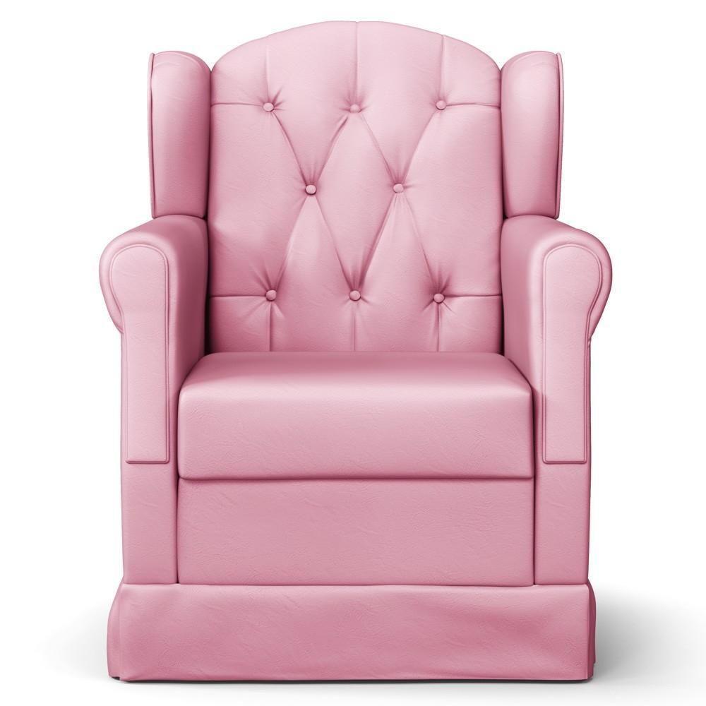 Poltrona De Amamentação Fixa Lucy P04 Sintético Rosa - Mpozenato - 5