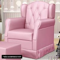 Poltrona De Amamentação Fixa Lucy P04 Sintético Rosa - Mpozenato - 2
