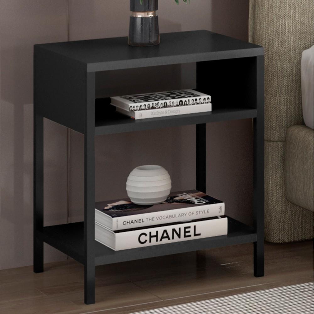 Mesa De Cabeceira Estilo Industrial Plaza L03 Preto - Mpozenato - 2