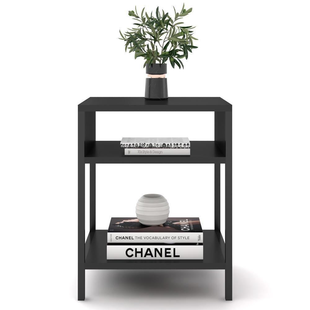 Mesa De Cabeceira Estilo Industrial Plaza L03 Preto - Mpozenato - 6